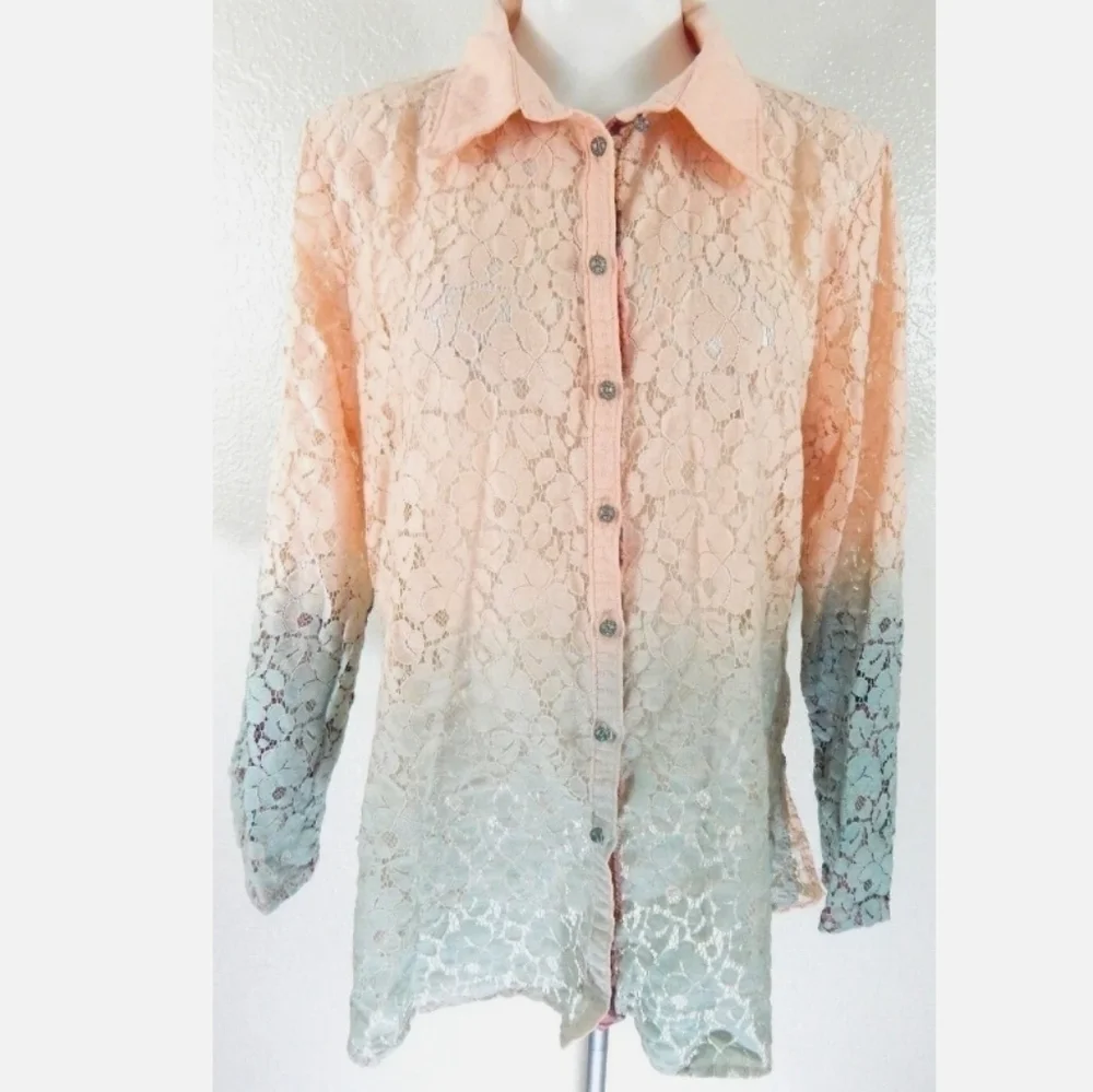 Soft Surroundings Aurelie Dip Dye Top